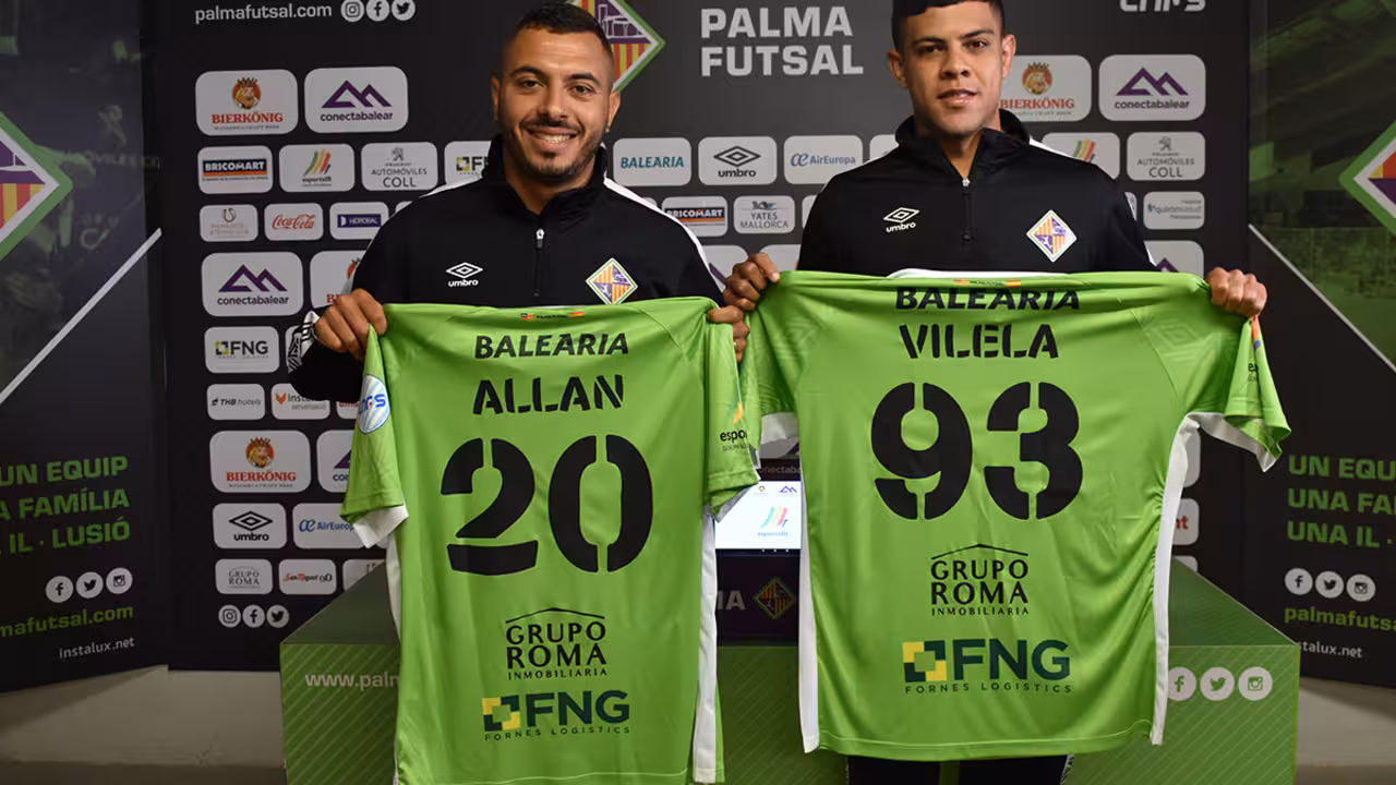 Allan y Vilela en el Palma Futsal