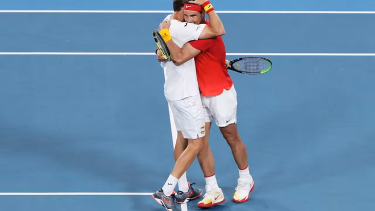 Nadal y Carreño en dobles