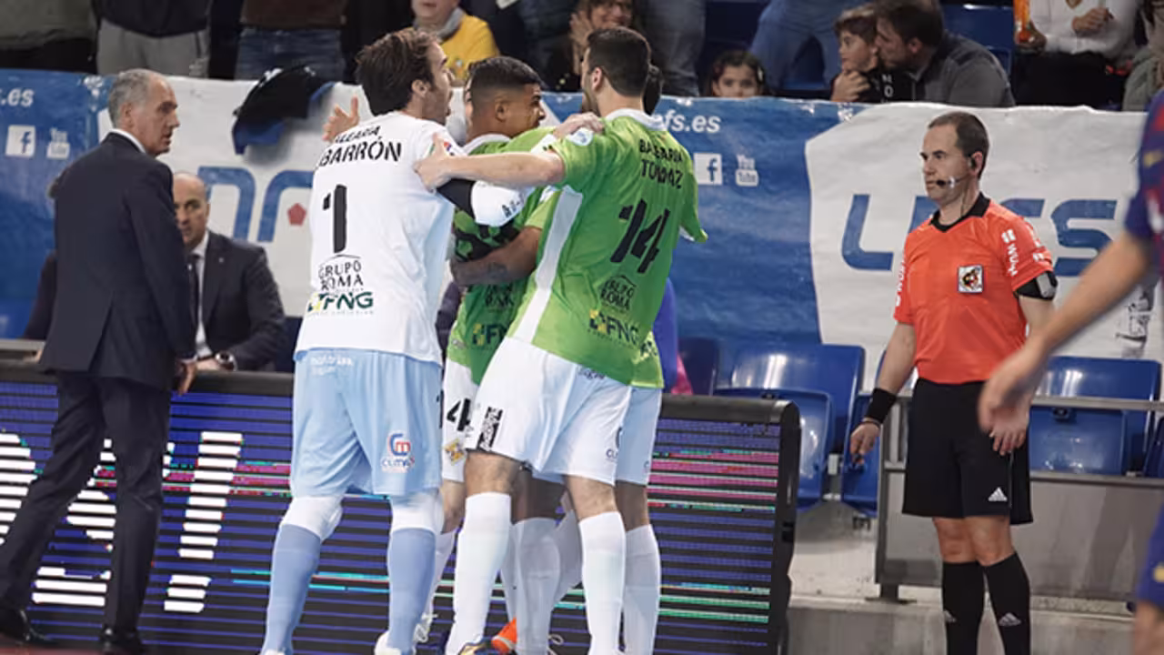 El Palma Futsal celebra el gol