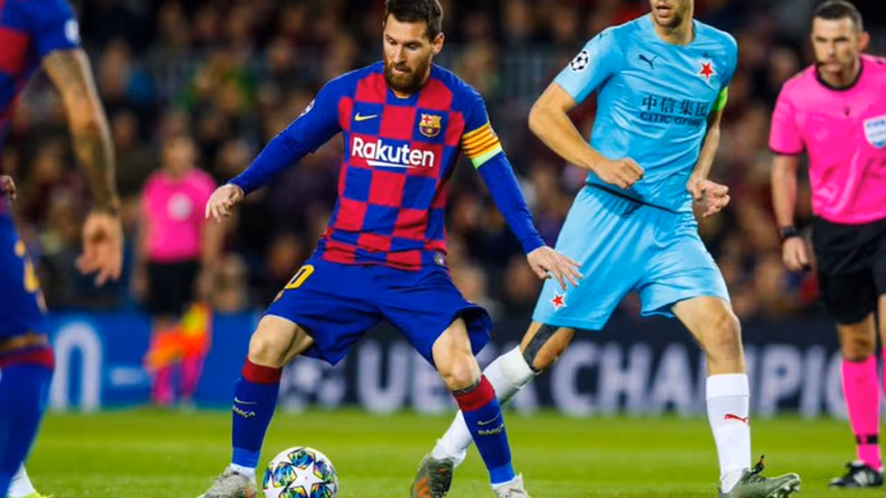 Messi ante el Slavia de Praga