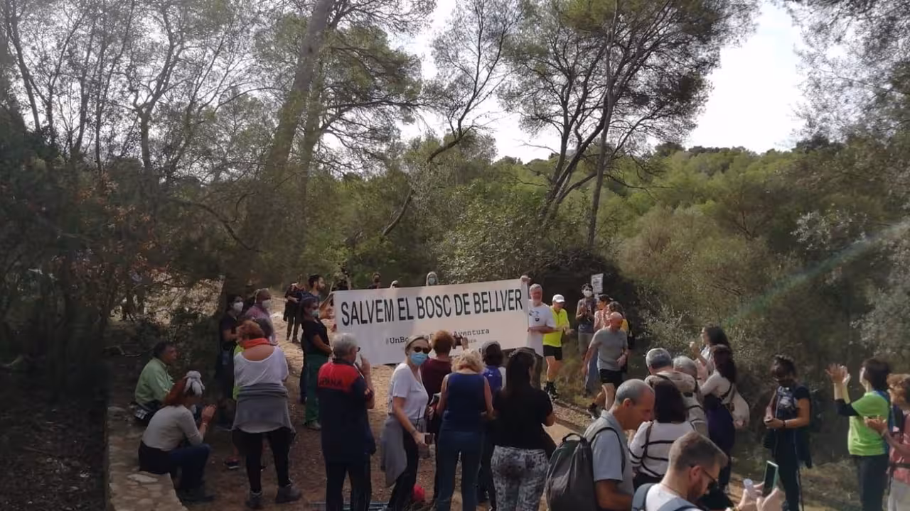 31-10-2021 Unas 200 personas participan en la caminata reivindicativa contra la construcción del parque de aventuras en el bosque de Bellver.
POLITICA ESPAÑA EUROPA ISLAS BALEARES AUTONOMÍAS
ASOCIACIÓN SON QUINT-PARC NATURAL DE PONENT