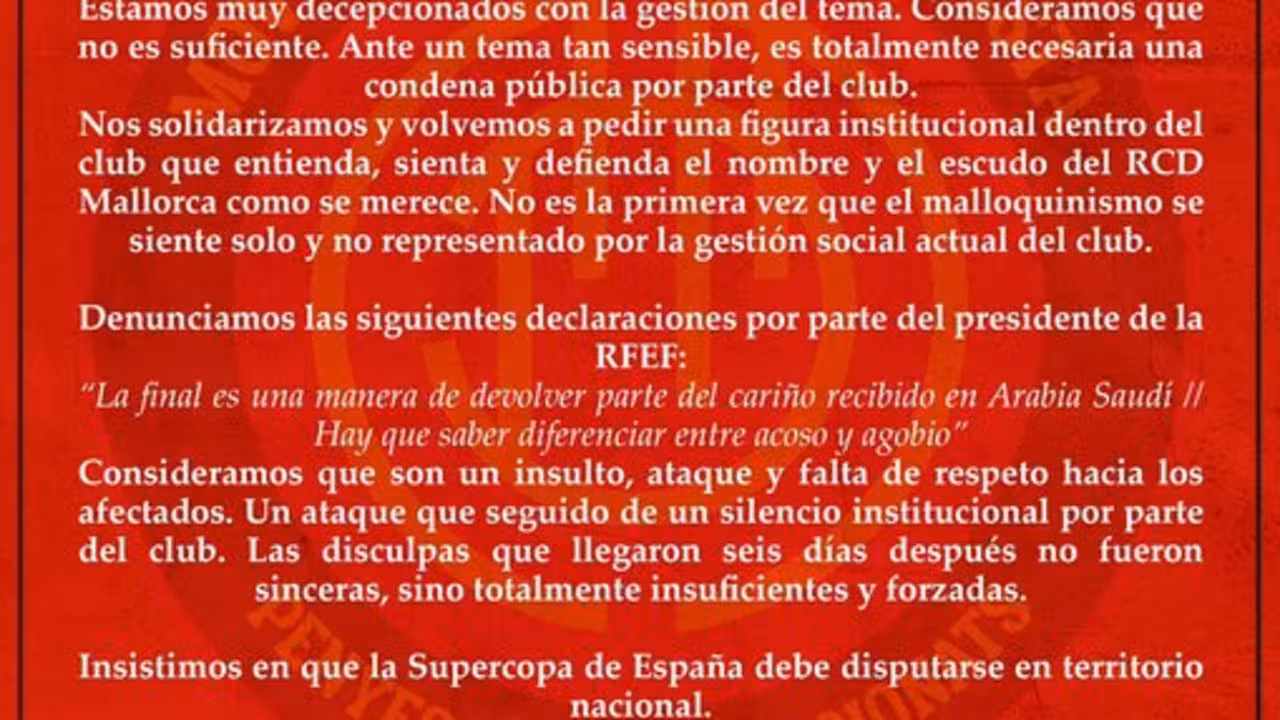 Comunicado Moviment Mallorquinista
