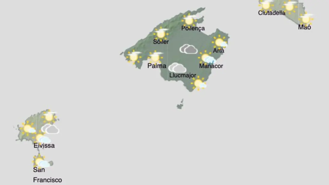 Aemet - Previsi&oacute;n del tiempo para el viernes 21 de agosto en Baleares.
