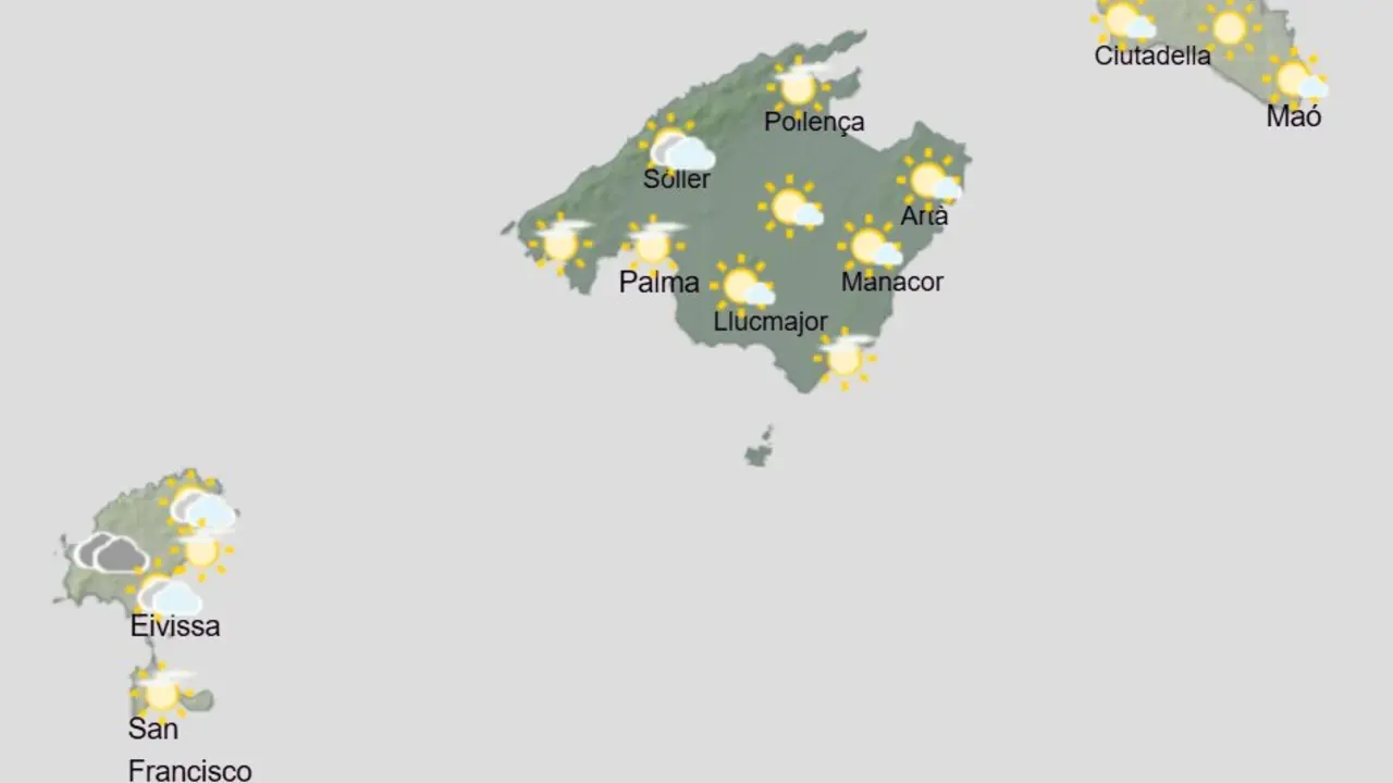 Aemet - Previsi&oacute;n del tiempo para el martes 1 de septiembre en Baleares.