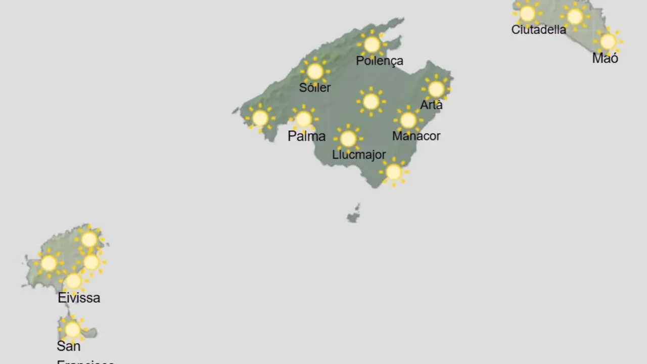 Aemet - Predicci&oacute;n del tiempo para el viernes 4 de septiembre en Baleares.