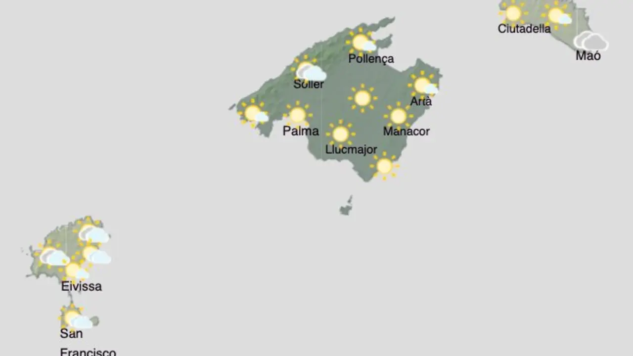 Aemet - Predicci&oacute;n del tiempo para el viernes 11 de septiembre en Baleares.