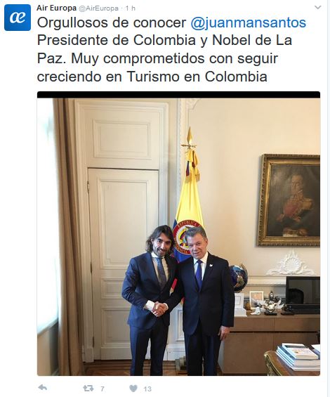 hidalgo y presi colombia tweet