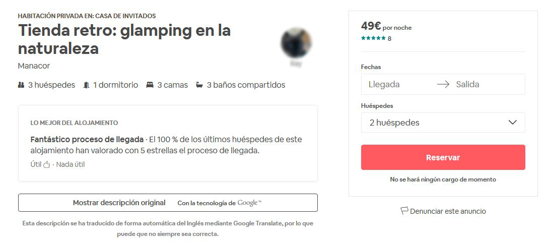 Anuncio Airbnb