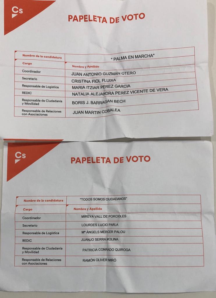 Papeletas CS