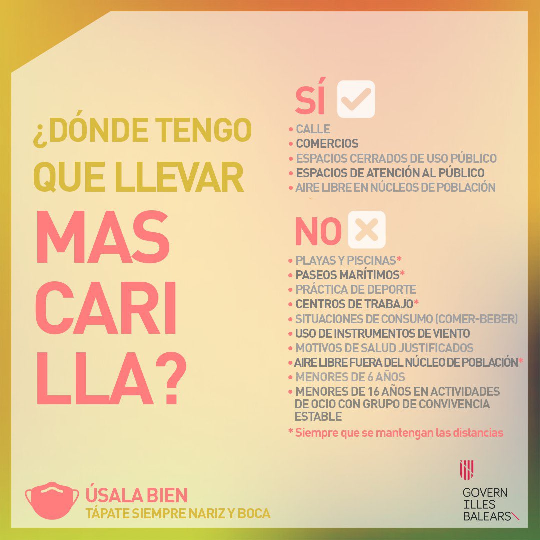 Obligació us mascareta