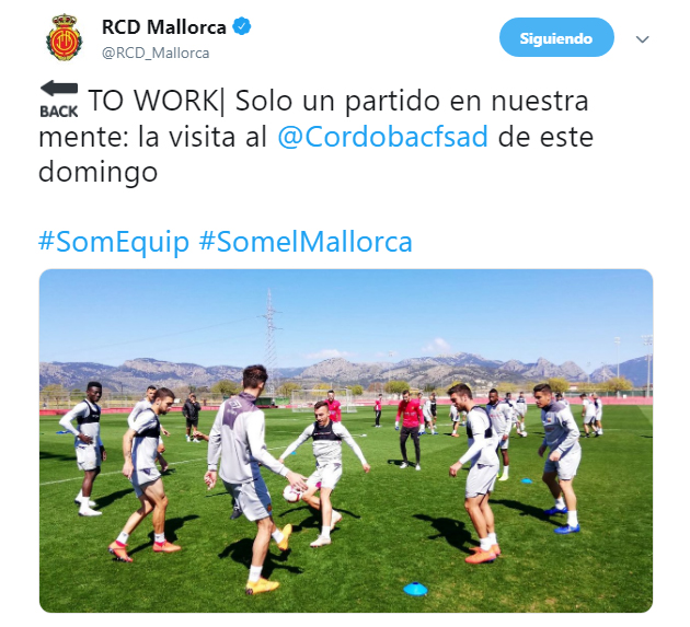 El Mallorca regresa al trabajo