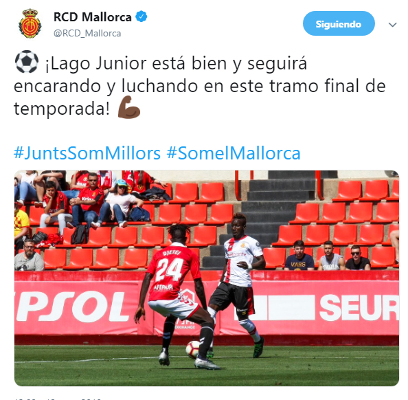 Lago Junior no tiene nada grave