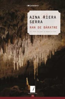 Portada de “RAN DE BÀRATRE” de AINA RIERA. Aparecen las estalactitas parecidas a la cova del drac.