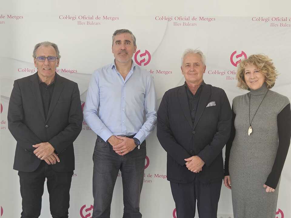 Dr. Pere Riutord, Dr. Carlos Recasens, Diego González y Dra. Rosa Robles