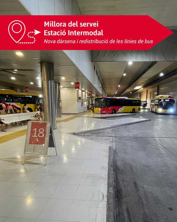 La Estación Intermodal de Palma incorpora una nueva dársena de bus y reorganiza los espacios para mejorar el servicio a los usuarios.